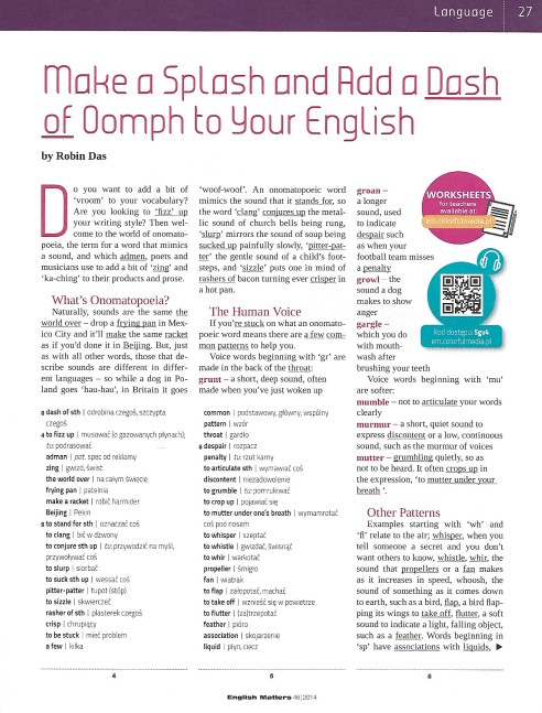 Make a splash and add a dash